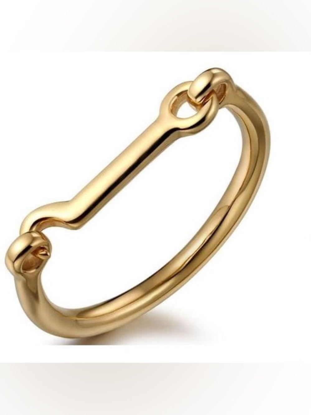 Sahira 18K gold-plated Horsebit Bangle
